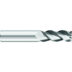 1/2 x 1/2 x 1-1/4 x 3-1/4 OAL Square 3 Flute Carbide End Mill for Aluminum - Weldon Shank- Uncoated - First Tool & Supply