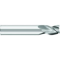 1/2 x 1/2 x 3/4 x 3 OAL Square 3 Flute Carbide End Mill for Aluminum - Round Shank- Uncoated - First Tool & Supply