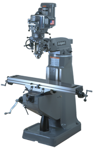 Vertical Mill - R-8 Spindle - 9 x 49'' Table Size - 3HP - 30 min. 2Hp Continuous Run, 3PH, 230V Motor - First Tool & Supply