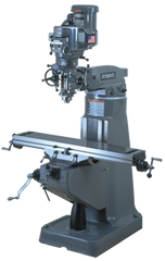 Vertical Mill - R-8 Spindle - 9 x 49'' Table Size - 3HP - 30 min. 2Hp Continuous Run, 3PH, 230V Motor - First Tool & Supply