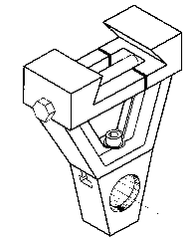 Right Angle Arbor Support for Vertical Milling Machine - Model #HR-OUT-BR-50 - First Tool & Supply