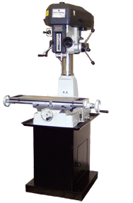 Bench Milling & Drilling Machine - R-8 Spindle - 8 x 28'' Table Size - 2HP, 1PH, 110/220V Motor - First Tool & Supply