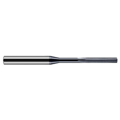 Miniature Reamers - 0.0135″ Reamer Diameter × 0.1090″ (7/64″) Margin Length Carbide Reamer, 4 Flutes, AlTiN Coated - Exact Industrial Supply