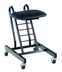 9" - 18" Ergonomic Worker Seat  - Portable on swivel casters - First Tool & Supply