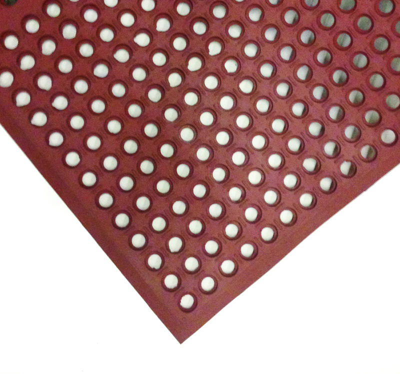 3' x 15' x 1/2" Thick Drainage MatÂ - Red - First Tool & Supply