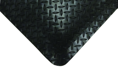 4' x 75' x 9/16" Thick Diamond Comfort Mat - Black - First Tool & Supply