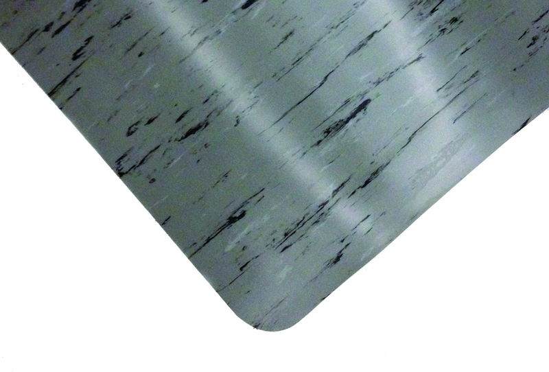 4' x 60' x 1/2" Thick Marble Pattern Mat - Gray/Black/White - First Tool & Supply