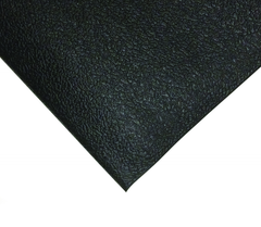 4' x 60' x 3/8" Thick Soft Comfort Mat - Black Pebble Emboss - First Tool & Supply