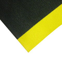 4' x 60' x 3/8" Safety Soft Comfot Mat - Yellow/Black - First Tool & Supply