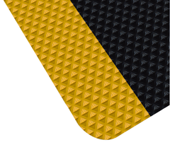 3' x 10' x 11/16" Thick Traction Anti Fatigue Mat - Yellow/Black - First Tool & Supply