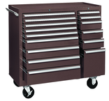 315X 15-Drawer Maintenance Cart - 35'' x 18'' x 39.38'' Brown - First Tool & Supply