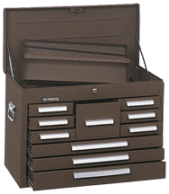 10-Drawer Mechanic's Chest - Model No.360B Brown 18.88H x 12.06D x 26.13''W - First Tool & Supply