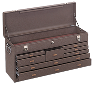 8-Drawer Journeyman Chest - Model No.526B Brown 13.63H x 8.5D x 26.75''W - First Tool & Supply