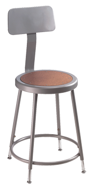 19" - 27" Adjustable Stool With Backrest - First Tool & Supply
