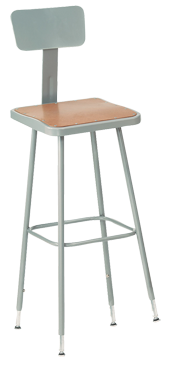 19 - 27" Adjustable Stool With Backrest - First Tool & Supply