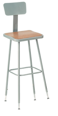 19 - 27" Adjustable Stool With Backrest - First Tool & Supply