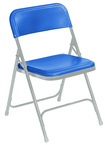 Plastic Folding Chair - Plastic Seat/Back Steel Frame - Blue - First Tool & Supply