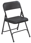 Plastic Folding Chair - Plastic Seat/Back Steel Frame - Black - First Tool & Supply