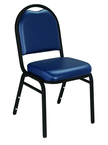 Dome Stack Chair - 7/8" Square-Tube 18-Gauge Steel Frame, 5/8" Underseat H-braces - First Tool & Supply