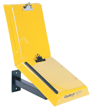 Yellow Wall Mount Data Control Workstand - First Tool & Supply