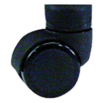 Black Dual Wheel Nylon Casters (set of 5) w/soft polyurethane treads - First Tool & Supply