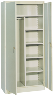 36 x 18 x 78'' (Dove Gray or Putty) - Combo Wardrobe/Storage Cabinet - First Tool & Supply