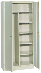 36 x 24 x 78'' (Dove Gray or Putty) - Combo Wardrobe/Storage Cabinet - First Tool & Supply