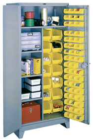 36 x 21 x 82'' (64 Bins Included) - Bin Storage Cabinet - First Tool & Supply