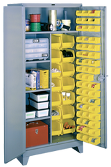 36 x 21 x 82'' (64 Bins Included) - Bin Storage Cabinet - First Tool & Supply