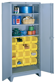 36 x 21 x 82'' (16 Bins Included) - Bin Storage Cabinet - First Tool & Supply