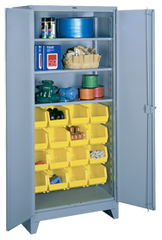 36 x 21 x 82'' (16 Bins Included) - Bin Storage Cabinet - First Tool & Supply