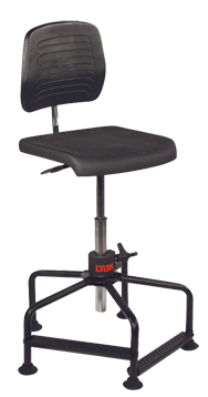 17" - 35" - Industrial Pneumatic Chair w/Back Depth / Back Height Adjustment - First Tool & Supply