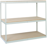 96 x 24'' (4 Shelves) - Double-Rivet Flanged Beam Shelving Section - First Tool & Supply