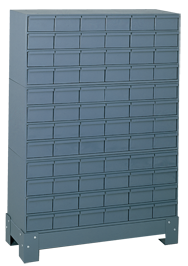 48-1/8 x 12-1/4 x 34-1/8'' (72 Compartments) - Steel Modular Parts Cabinet - First Tool & Supply