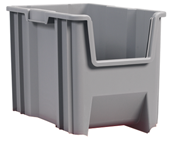 16-1/2 x 17-1/2 x 12-1/2'' - Gray Stak-N-Store Bin - First Tool & Supply