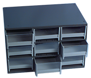 11 x 11 x 17'' (9 Compartments) - Steel Modular Parts Cabinet - First Tool & Supply