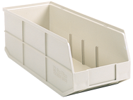 8-1/4 x 20-1/2 x 7'' - Beige Bin with 2 Dividers - First Tool & Supply