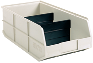 11 x 20-1/2 x 7'' - Beige Bin with 2 Dividers - First Tool & Supply