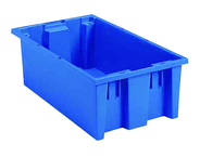 19-1/2 x 13-1/2 x 8'' - Blue Nest-Stack-Tote Box - First Tool & Supply