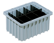 20-1/8 x 14-7/8 x 7-7/16'' - Gray Akro-Grid Stackable Containers - First Tool & Supply