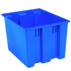 19-1/2 x 15-1/2 x 13" --Blue Nest-Stack-Tote Box - First Tool & Supply