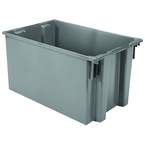 29-1/2 x 19-1/2 x 15'' - Gray Nest-Stack-Tote Box - First Tool & Supply