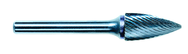 3/16 EdgeHog Tree Shape Pointed End Miniature Carbide Bur SG-53 Std Alt. Diamond(Double) - First Tool & Supply