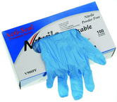 4 Mil Blue Powder Free Nitrile Gloves - Size Small (box of 100 gloves) - First Tool & Supply