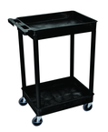 Utility Cart 2 Tub Shelves - 24" x 18" x 37-1/4" - First Tool & Supply