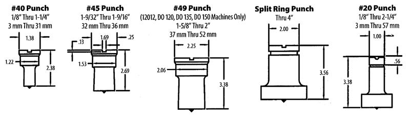 020018 No. 40 9/16 x 3/4 Oval Punch - First Tool & Supply