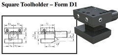 VDI Square Toolholder - Form D1 - Part #: CNC86 41.5032 - First Tool & Supply