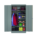 36"W x 18"D x 72"H Storage Cabinet with Adj. Shelves and Raisd Base - Welded Set Up - First Tool & Supply