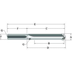 25005S-075L-T-A® Spade Blade Holder - Straight Flute- Series 0.5 - First Tool & Supply