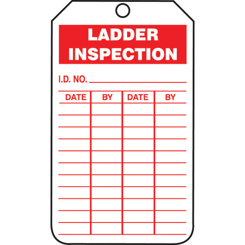 Ladder Status Tag, Ladder Inspection, 25/Pk, Cardstock - First Tool & Supply